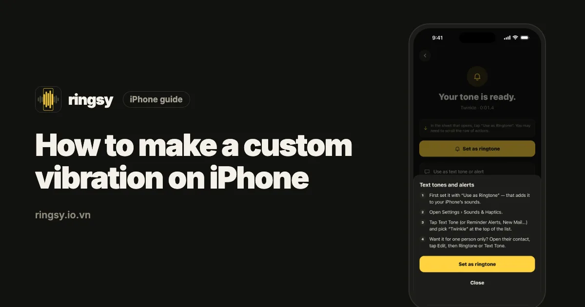 Cover: how to make a custom vibration on iPhone