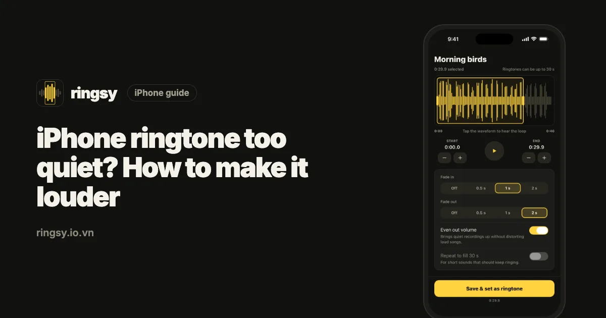 Cover: iPhone ringtone too quiet, how to make it louder