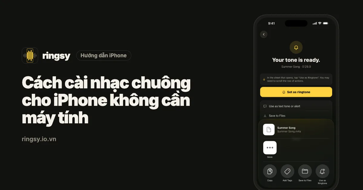 Ảnh bìa: cách cài nhạc chuông cho iPhone không cần máy tính
