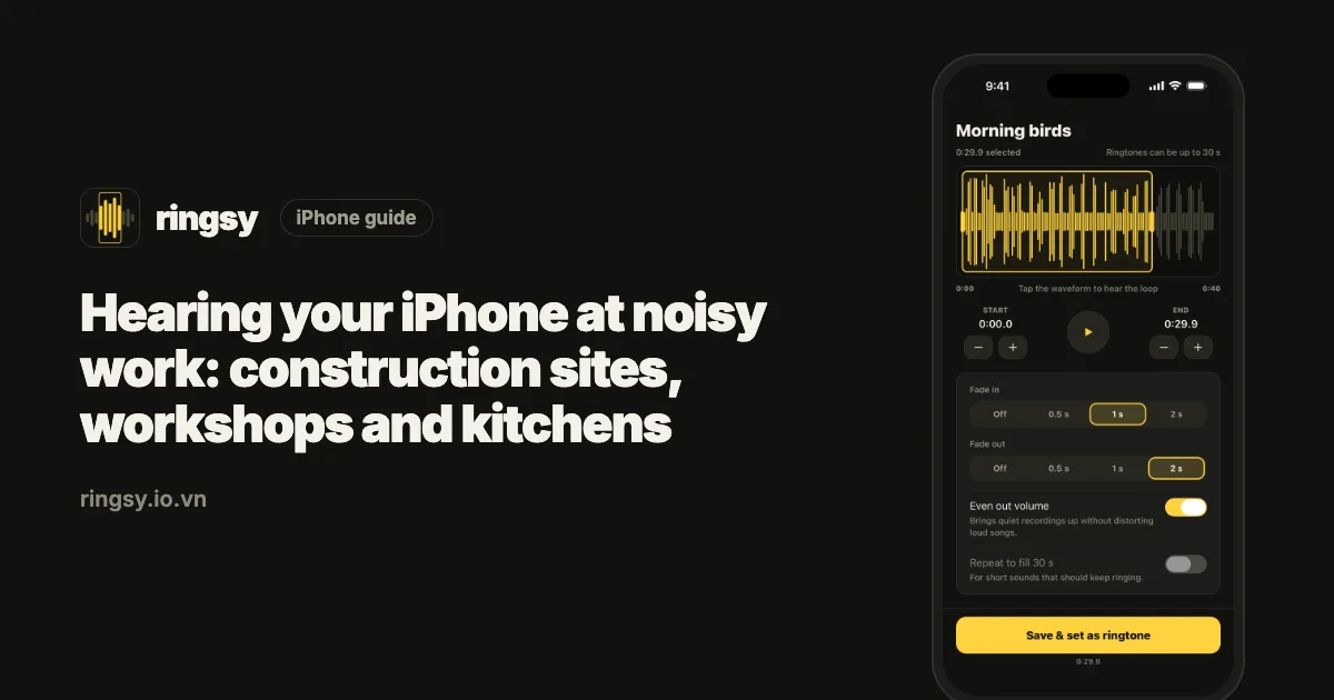 Cover: hearing your iPhone at noisy work