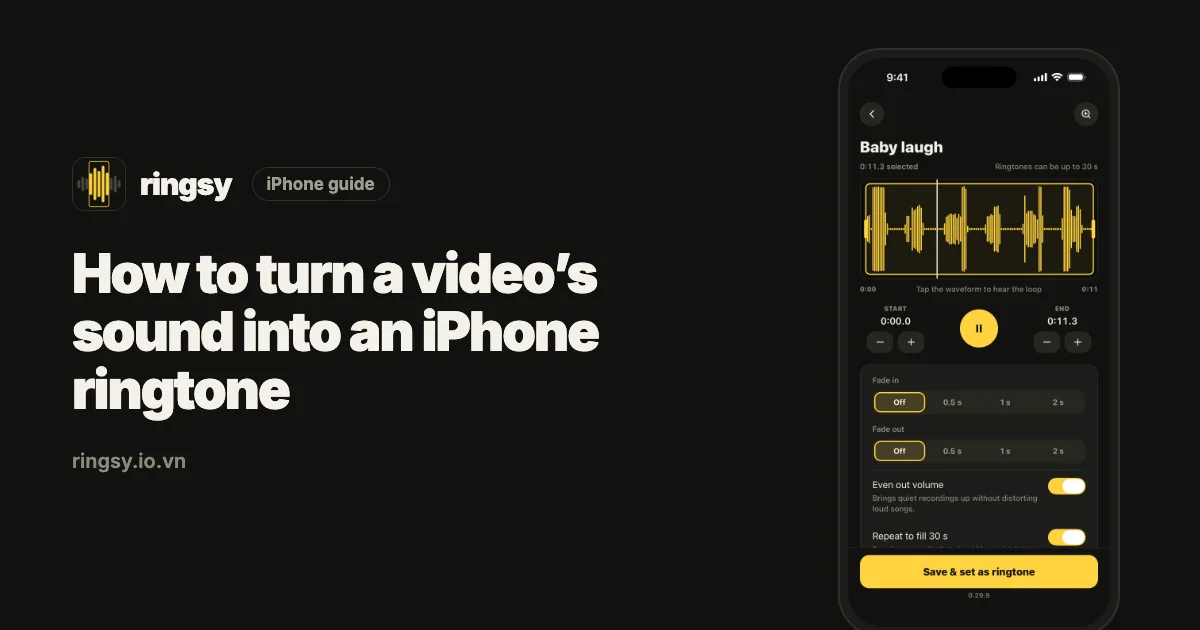 Cover: how to turn a video’s sound into an iPhone ringtone