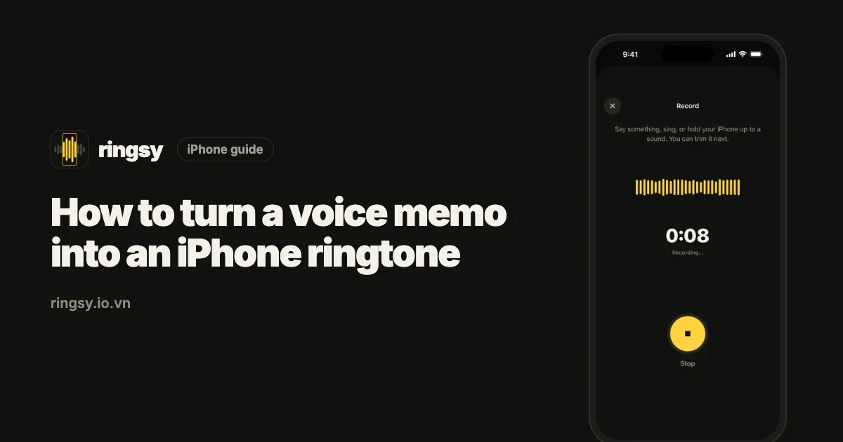 Cover: how to turn a voice memo into an iPhone ringtone
