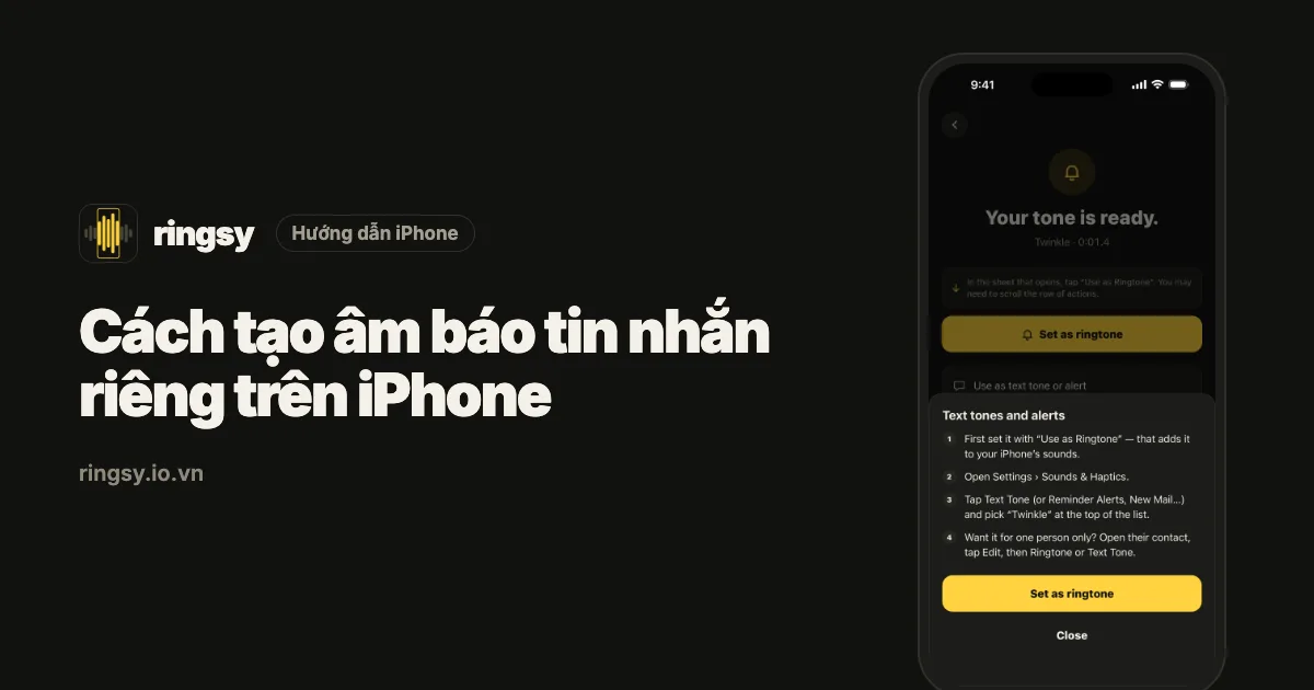 Ảnh bìa: cách tạo âm báo tin nhắn riêng trên iPhone