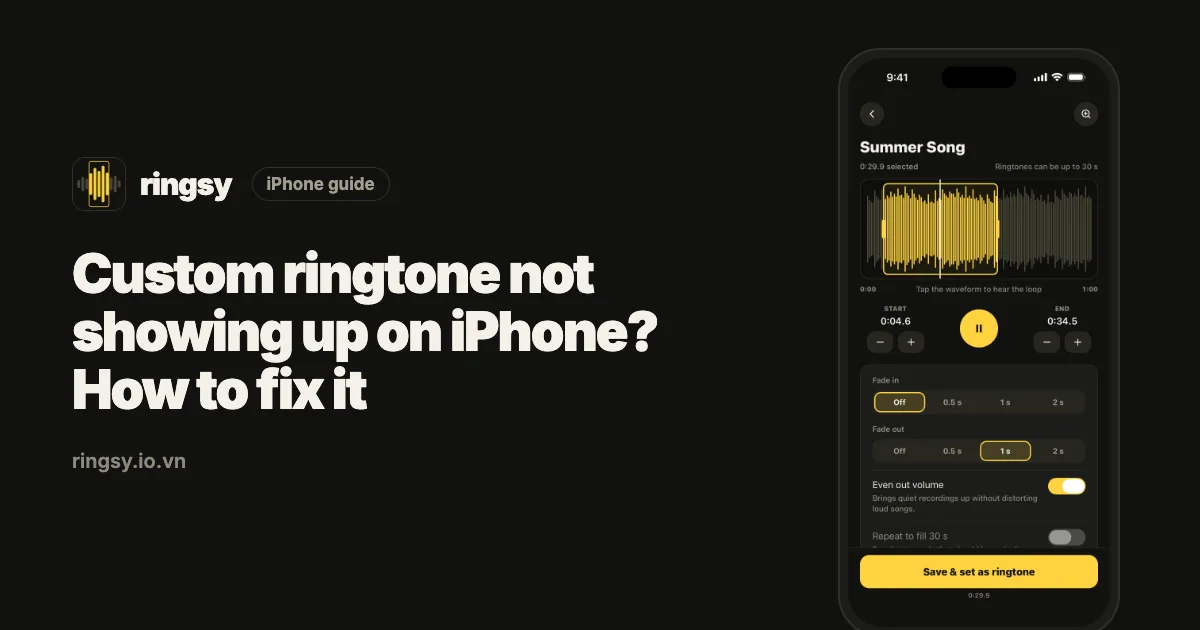 Cover: custom ringtone not showing up on iPhone? How to fix it