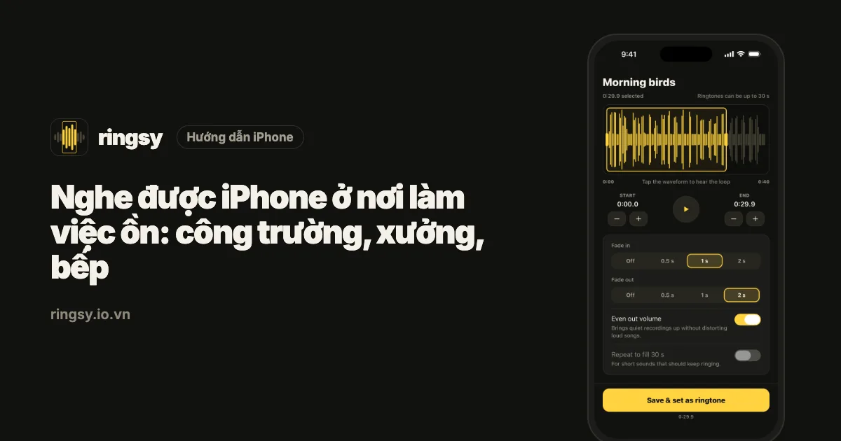 Ảnh bìa: nghe được iPhone ở nơi làm việc ồn