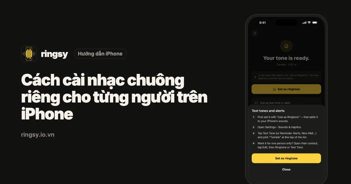 Ảnh bìa: cách cài nhạc chuông riêng cho từng người trên iPhone
