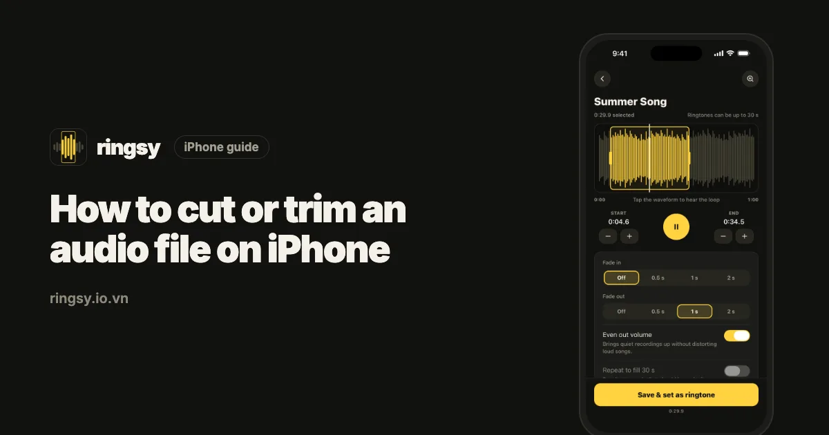 Cover: how to cut or trim an audio file on iPhone
