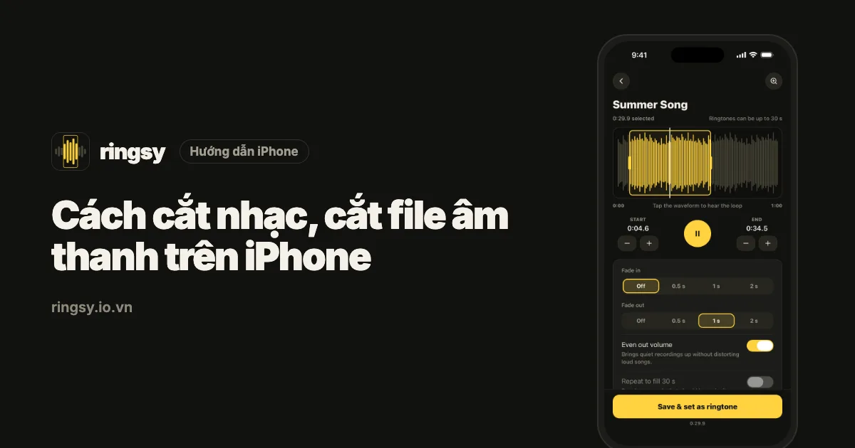 Ảnh bìa: cách cắt nhạc, cắt file âm thanh trên iPhone