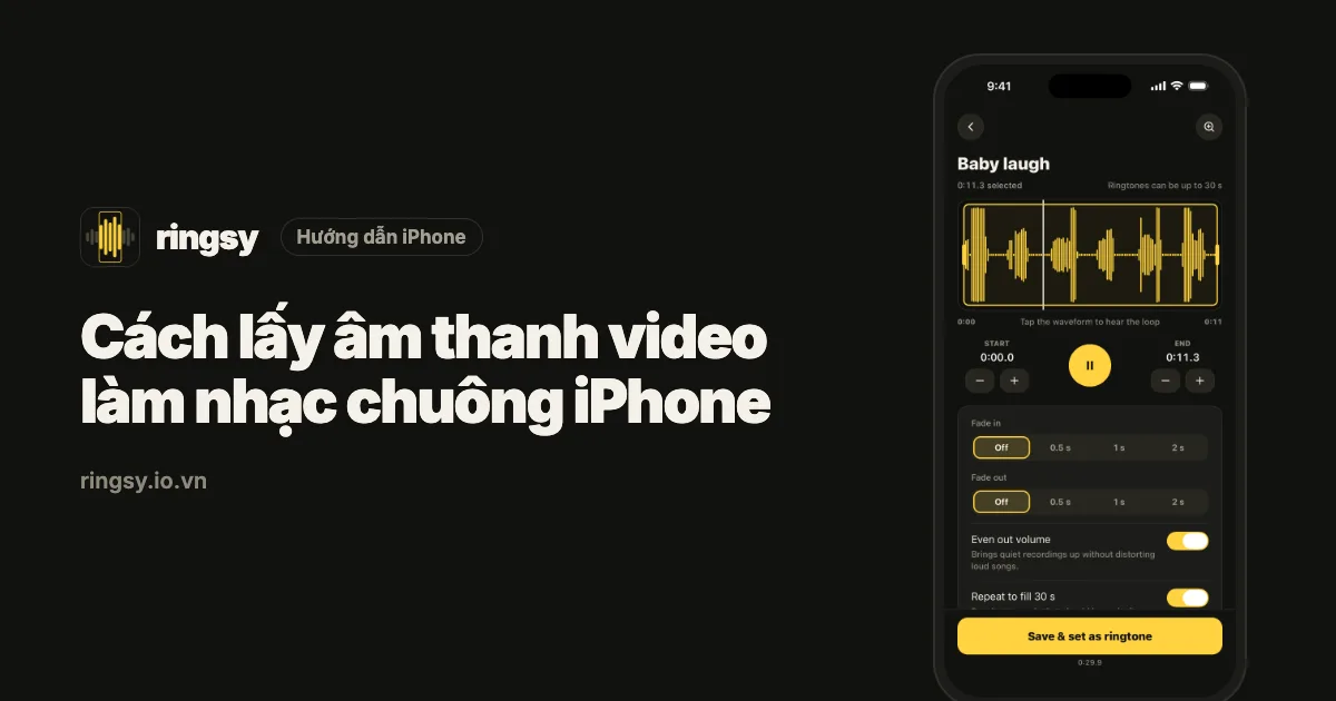 Ảnh bìa: cách lấy âm thanh video làm nhạc chuông iPhone