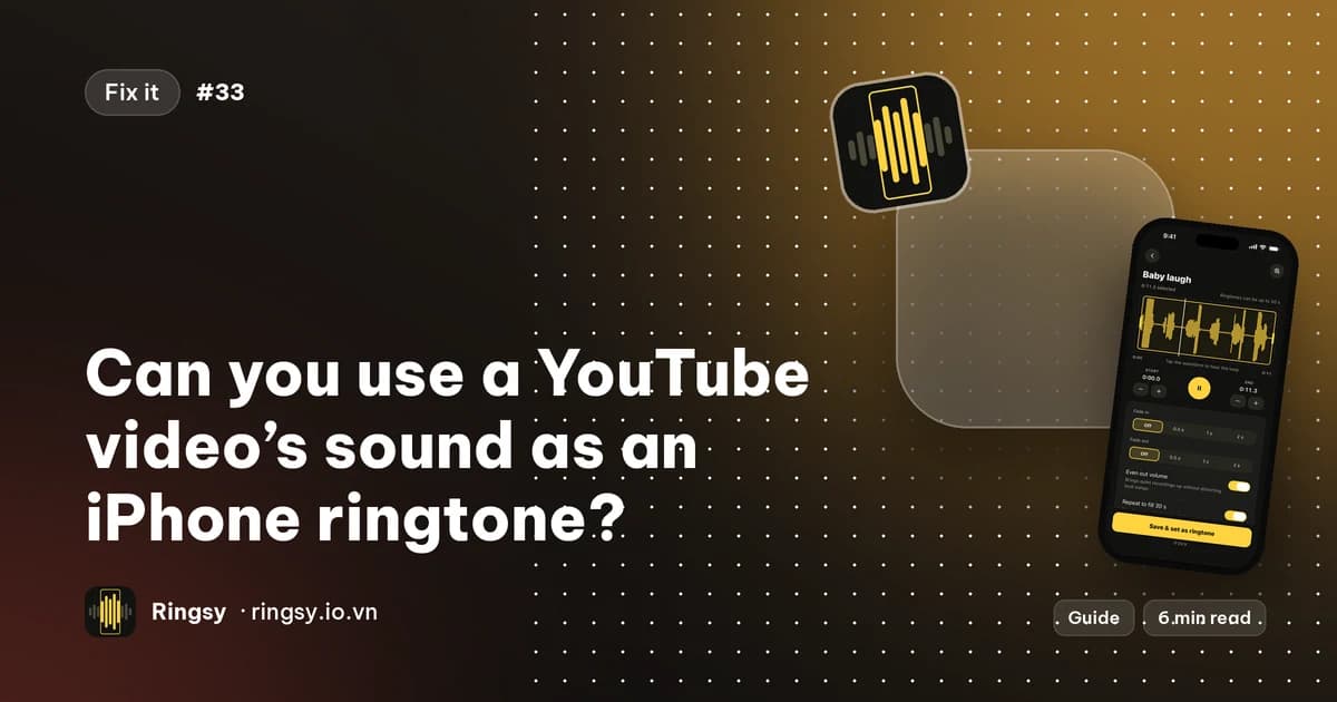 Cover: can you use a YouTube video’s sound as an iPhone ringtone